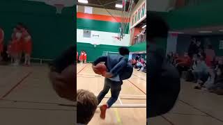 Kid Turns Halftime Into INSANE Trick Shot Show 😱🏀 | Whole School Shocked!