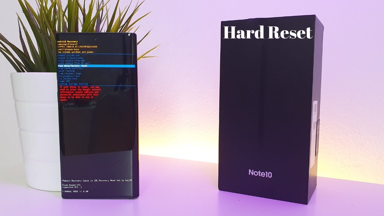 Reset Samsung Note 10 Reset Samsung Note 10