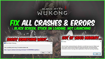 WUKONG Fix All Crashes & Errors | Out of video memory | Something went wrong | Black Screen on PC!