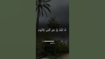قرآن كريم | سورة الجمعة - آية 8 | بدر التركي #حالات_واتس