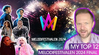 🇸🇪 MELODIFESTIVALEN 2024 FINAL TOP 12 🇸🇪 | SWEDEN EUROVISION 2024 | #melfest