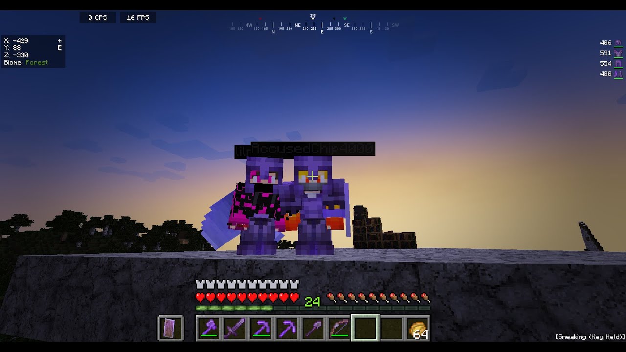 Playing my friends Minecraft server - YouTube