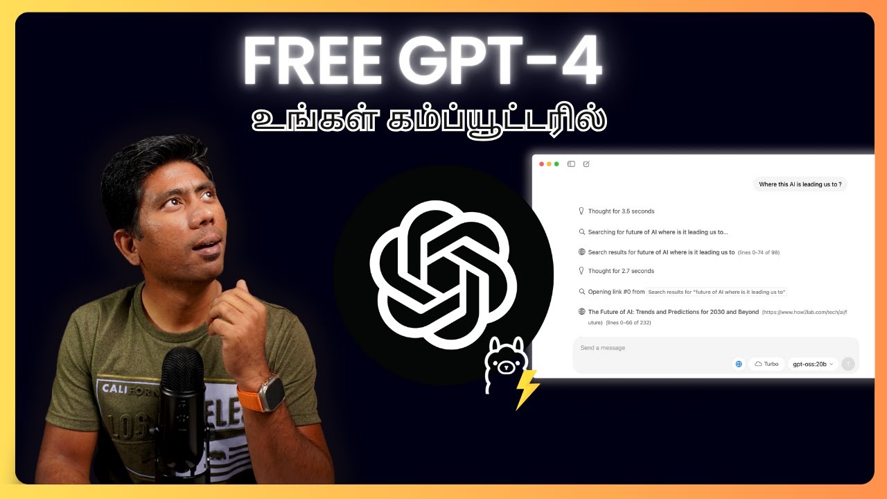 Free-ஆ GPT-4 Power🔥 உங்கள் Computer-ல்! GPT OSS Installation Tutorial ...
