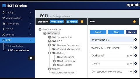 Project Correspondence Management