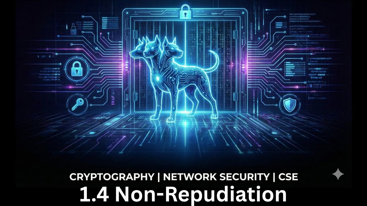 1.4 Non-Repudiation | Security Services of Cryptography | Cryptography and Network Security | CSE