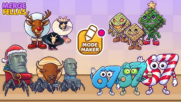 Merge Fellas Italian Xmas Brainrot Maker Mode Evolution x3 Gameplay | NEW MODE - Reaching Max Level