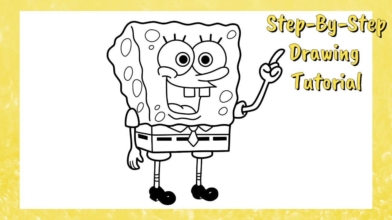 Step 10 - Drawing Depressed Sad Spongebob Squarepants Lesson - How to Draw  Step by Step Drawing Tutorials