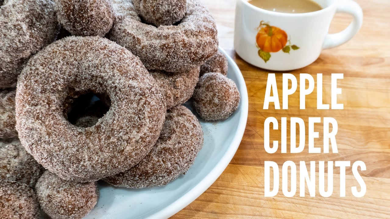 How to Make Apple Cider Donuts at Home with Homemade Apple Cider - YouTube