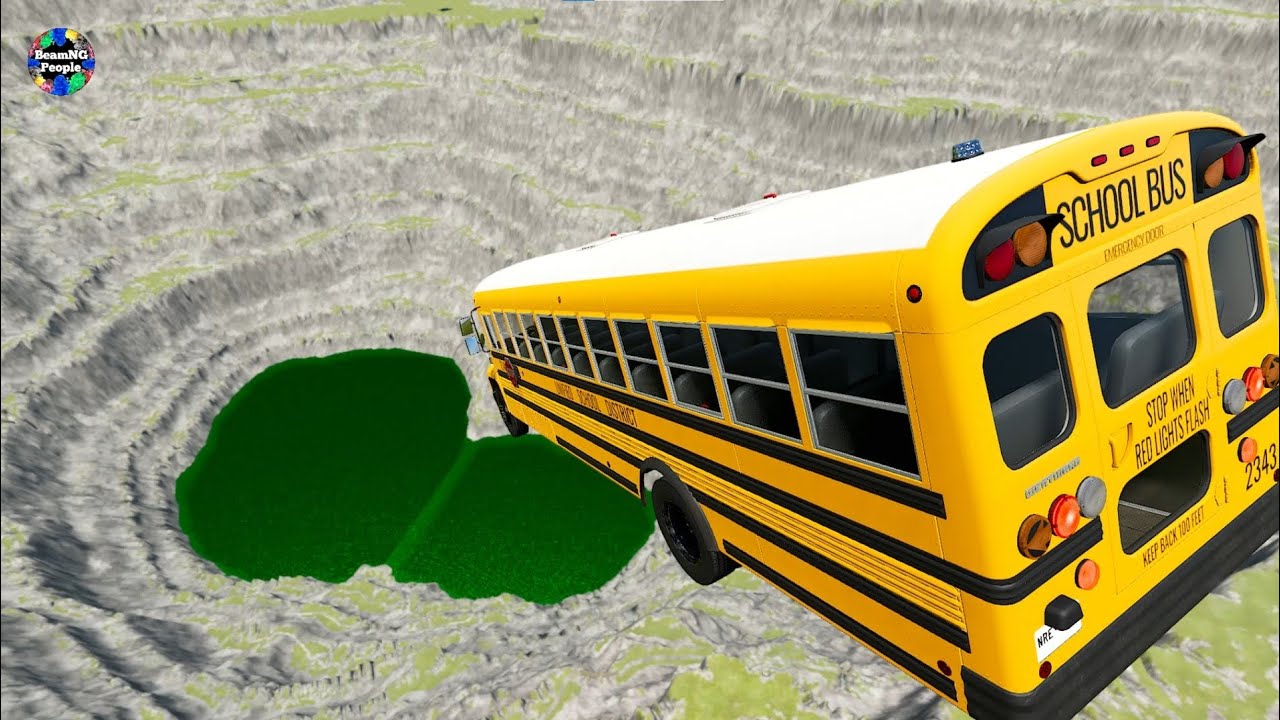 Will This School Bus Survive the FALL? 😱 BeamNG.drive