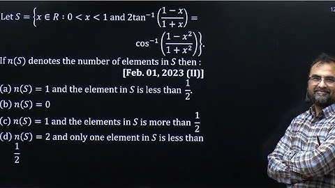 IIT JEE Main PYQ inverse trigonometry 1 February 2023 shift 2