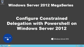 Configure Constrained Delegation for Hyper V with Powershell on Windows Server 2012