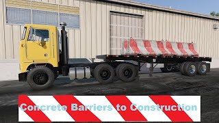 BeamNG.drive Freeroam: West Coast, USA  36,000lbs Concrete Barriers to Construction Site