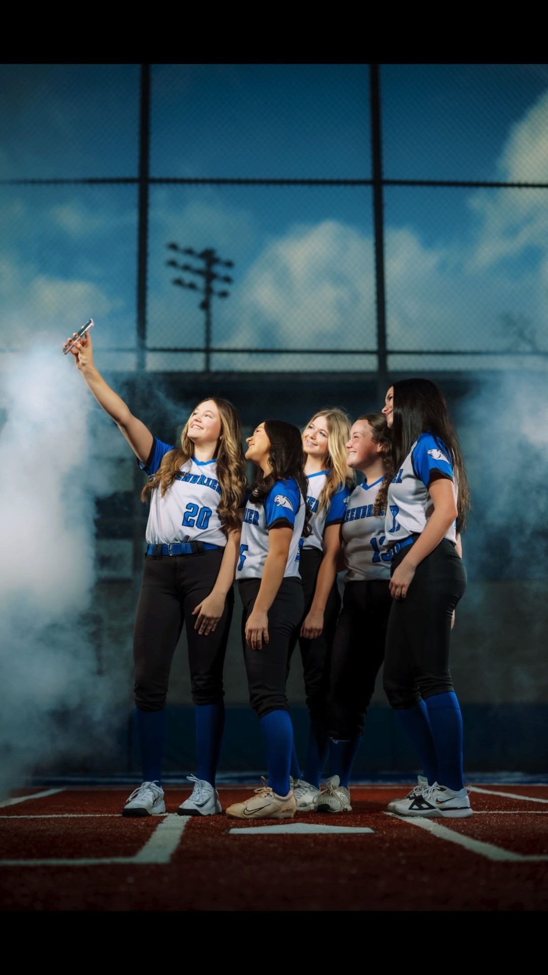 Selfie! Have to use the .5! Softball photoshoot! #sportsphotography