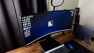 SAMSUNG 34” ViewFinity Ultrawide QHD Curved Monitor (UP CLOSE VIEW + FIRST IMPRESSIONS)