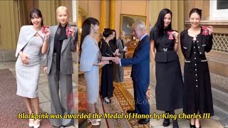 Blackpink was awarded the Medal of Honor by King Charles III blackpink rosé lisa jisoo jennie