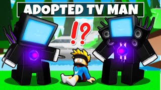 ADOPTED by TV MAN in Roblox!! (Brookhaven RP)