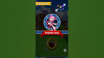 Sonic dash new character unlocked Popstar Amy #sonicdash #shadow #blaze #funtime #knuckles #shorts