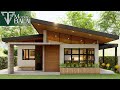 SMALL HOUSE DESIGN | CONTEMPORARY HOUSE PLAN 3-BEDROOM 8.5X9.5 METERS