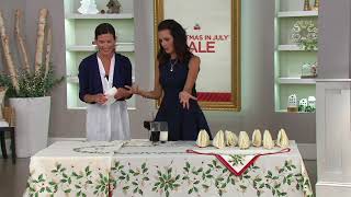 Lenox Holiday Tablecloth and Napkin Set on QVC