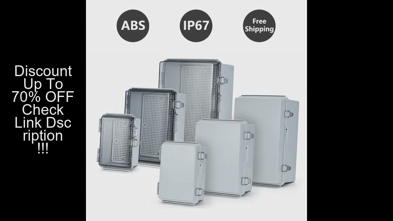 IP67 Waterproof Gray/Transparent Cover Enclosure Juction Box ABS Plastic Outdoor Electronic Instrume