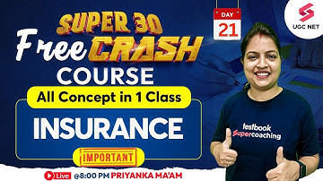 UGC NET Commerce | UGC NET Insurance All Concept | UGC NET Commerce Revision | Priyanka Ma