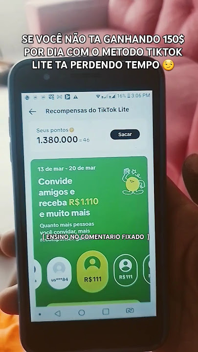 METODO TIKTOK LITE COMO COLOCAR O CODIGO NO TIKTOK LITE E GANHAR DINHEIRO 2025!