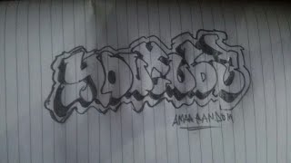 Grafiti YOUTUBE sederhana tanpa warna