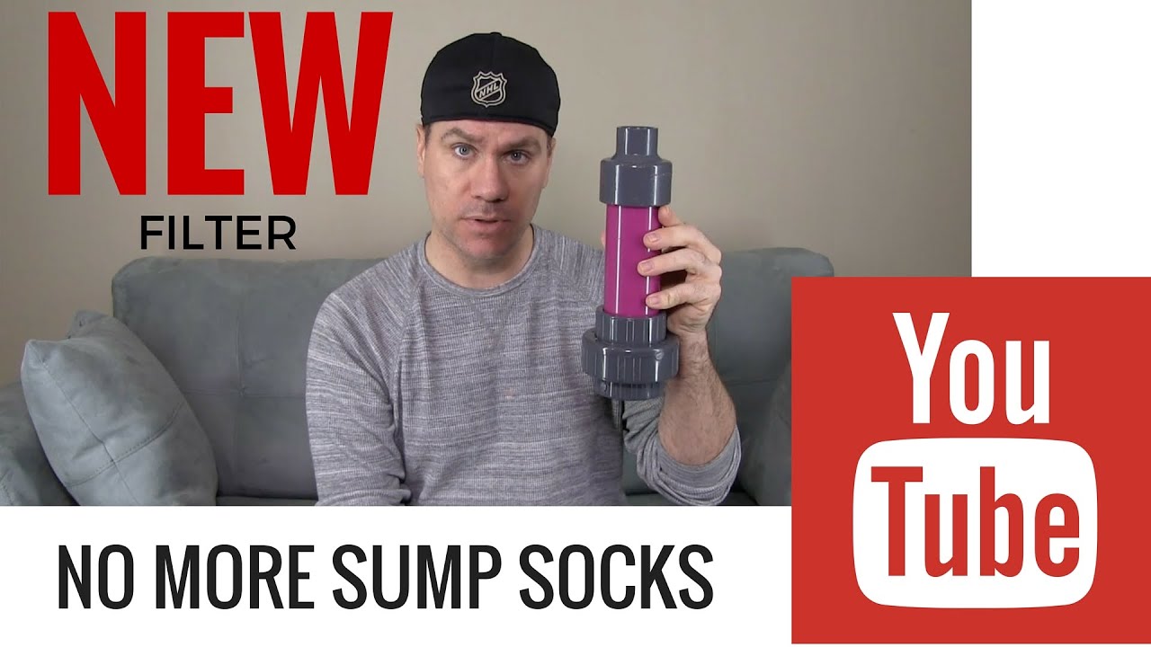 saltwater aquarium filtration. no sump socks. new product. rotter tube