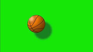 Bouncing Basket Ball Green Screen