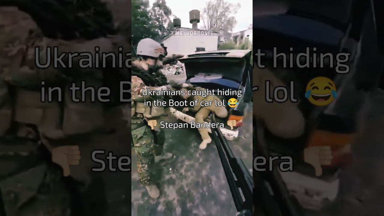 Coward followers of Stepan Bandera in Car Boot... all Nazi's out!!! 