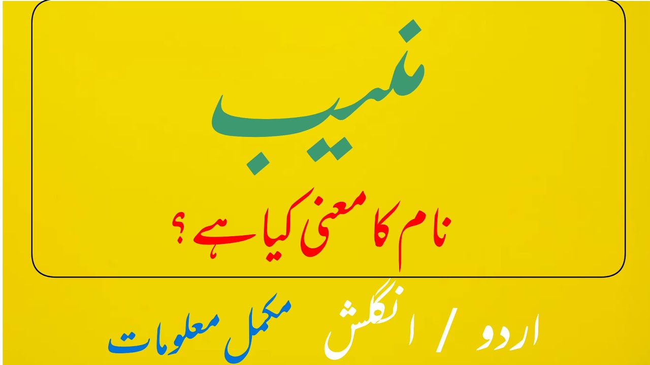 Muneeb Name Meaning in Urdu - منیب - Muneeb Muslim Boy Name