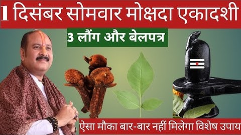 01 दिसंबर सोमवार मार्गशीर्ष मोक्षदा एकादशी के दिन 3 लौंग वाला उपाय जरुर करे || Pradeep Ji Mishra 
