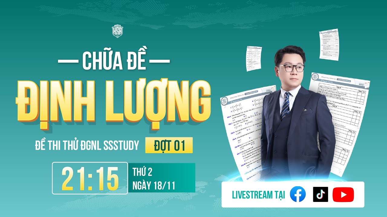 [LIVESTREAM 2K7] CHỮA ĐỀ THI THỬ ĐÁNH GIÁ NĂNG LỰC HSA 2025 | Thầy Nguyễn Tiến Đạt