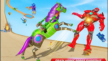 Ramp Car Robot Transform Horse Robot Games 2021 _ android gameplay