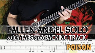 POISON | FALLEN ANGEL GUITAR SOLO with TABS and BACKING TRACK | ALVIN DE LEON (2019)