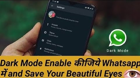 How to enable dark mode on Whatsapp (android)-2020-In HIndi