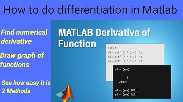 Matlab Tutorial| How to do differentiation in Matlab Draw graph| Don