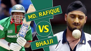 Mohammed Rafique Vs Harbhajan Singh - Cricket Epic Battle - India Vs Bangladesh 200304