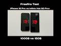 iPhone 16 Pro vs Infinix Hot 50 Pro+ - Freefire test!!