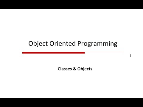 OOP 01 - Classes, Objects - YouTube