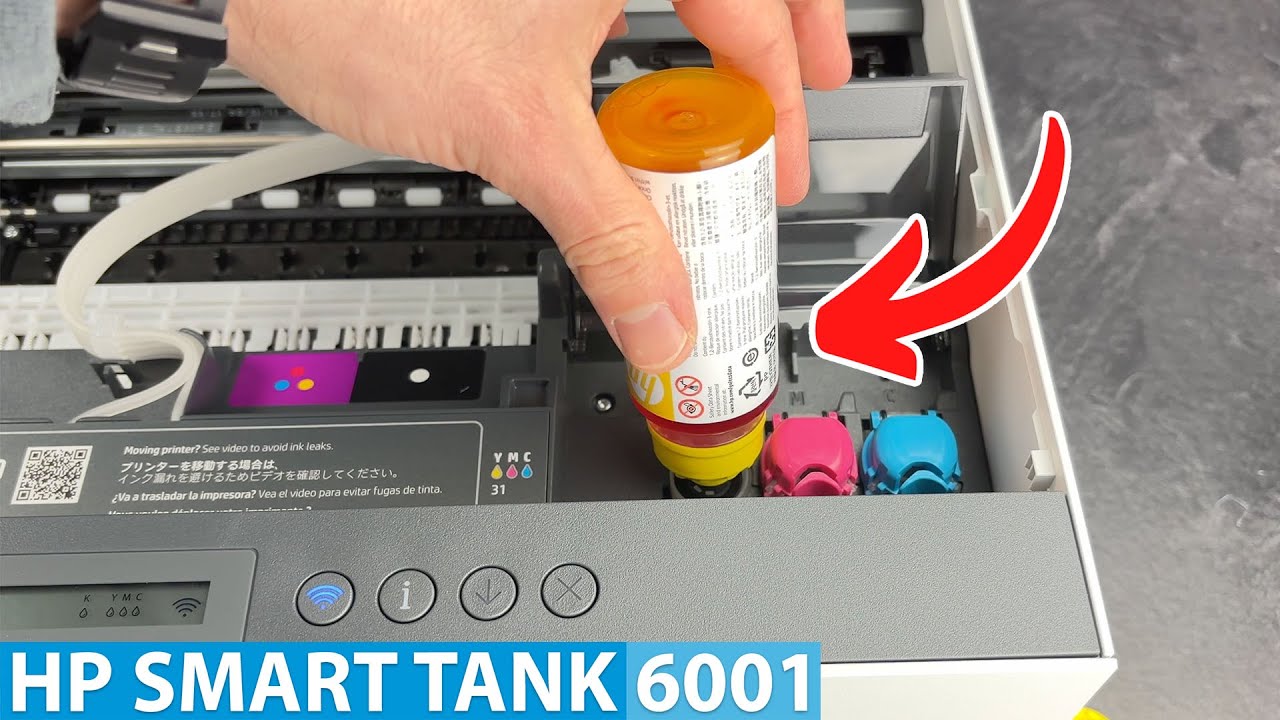 HP Smart Tank 6001 : How to Load Ink and Install Print Heads