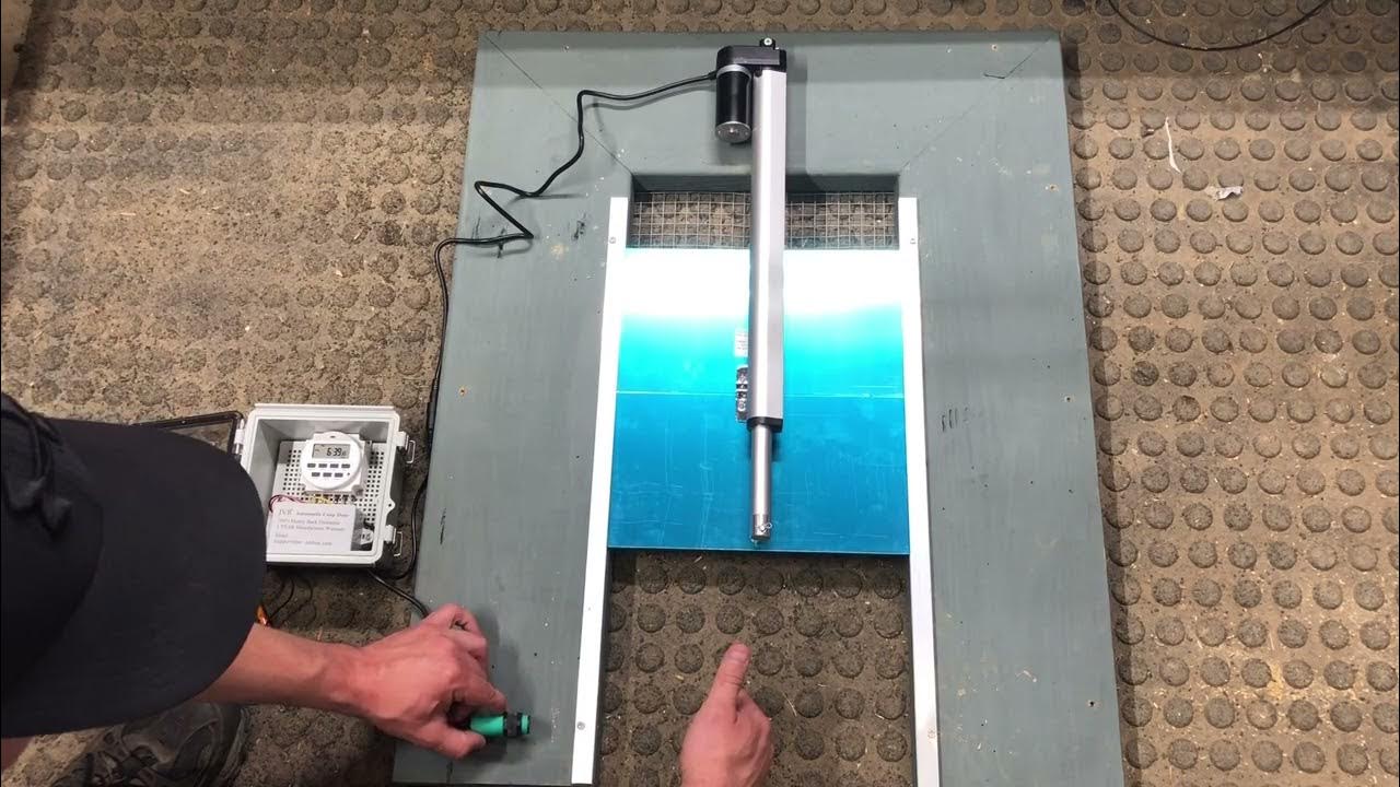JVR Automatic Coop Door Install ( Timer Model) - YouTube