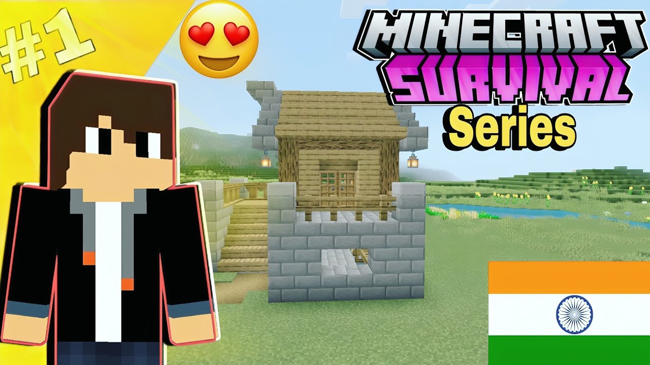 Minecraft PE Survival Series Ep 1 in 1.21 😍 | Made OP Survival Base ...