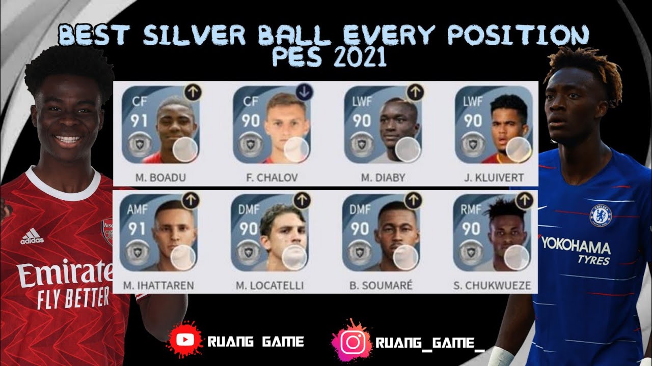 Best Player Silver Ball Every Position PES 2021 Mobile/Console