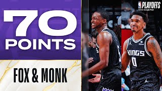 De'Aaron Fox (38 PTS) & Malik Monk (32 PTS) Historic Playoff Debut! 🔥 | April 15, 2023