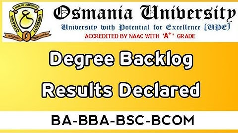 OU degree Backlog Results Declared