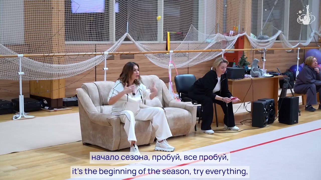 Sasha Borisova training with Alina Kabaeva and Irina Gusarova in Novogorsk 🩵