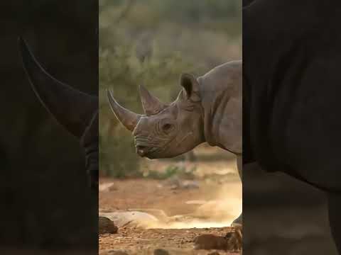 Lone Rhino Takes On Dog Territory #rhino #wildanimals