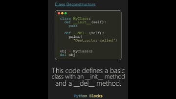 Python Class Deconstructors Simple
