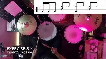Drum Lesson: Patterns To Build Hi Hat / Kick Drum Independence